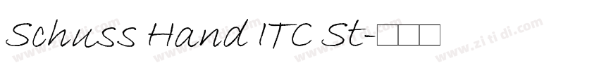 Schuss Hand ITC St字体转换